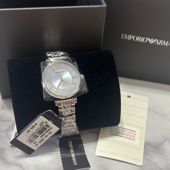 Emporio Armani AR11594 Crystal Dial 32mm Silver Stainless Steel Watch NWT main image 9